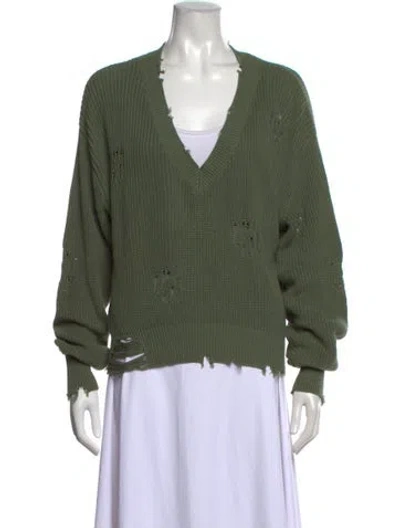 Pre-owned Ser.o.ya V-neck Sweater W/ Tags In Green