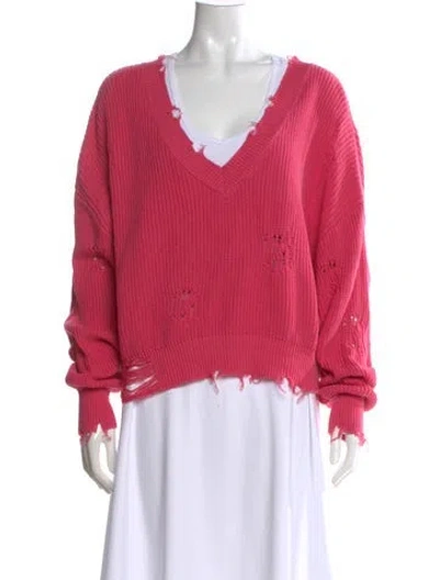 Pre-owned Ser.o.ya V-neck Sweater W/ Tags In Pink