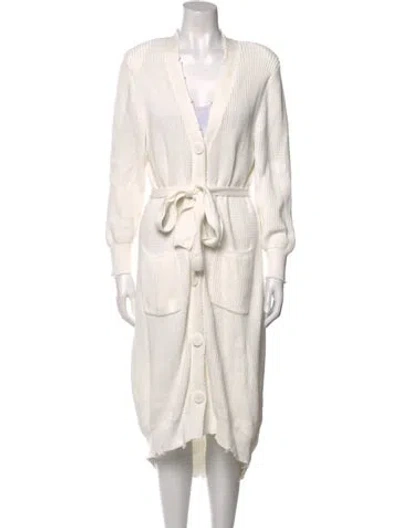 Pre-owned Ser.o.ya V-neck Sweater In White