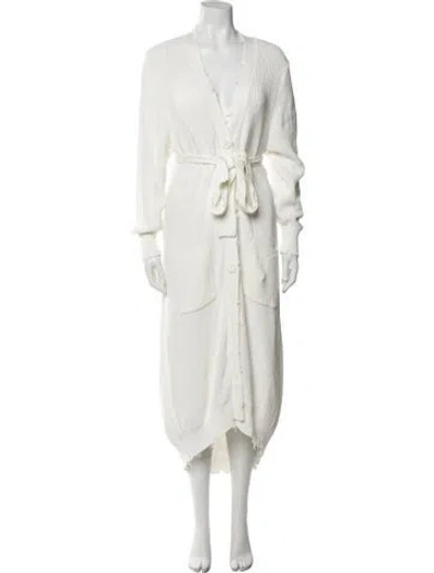 Pre-owned Ser.o.ya V-neck Sweater In White