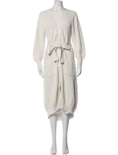 Pre-owned Ser.o.ya V-neck Sweater In White