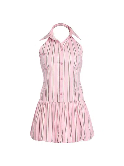 Ser.o.ya Women's Anastacia Stretch-cotton Halterneck Minidress In Pink