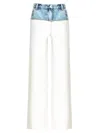 Ser.o.ya Women's Chani Knit Denim Pants In White Coastline