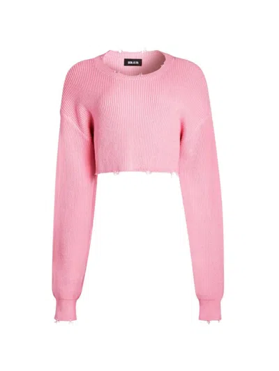 Ser.o.ya Women's Daisy Cropped Sweater In Bubblegum Pink