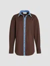 Ser.o.ya Gill Oversized Button-front Shirt In Brown