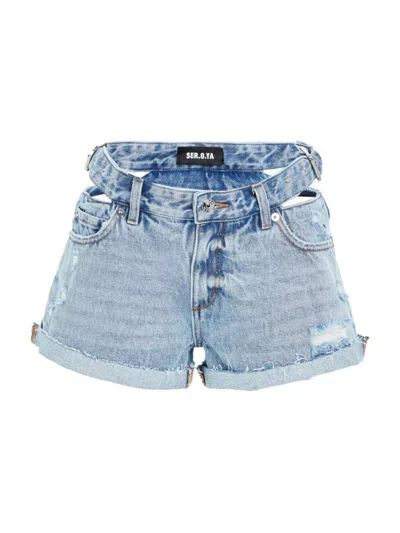 Ser.o.ya Women's Ingred Boyfriend Shorts In Coastline