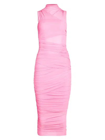 Ser.o.ya Women's Katrina Mesh Midi Dress In Bubblegum Pink