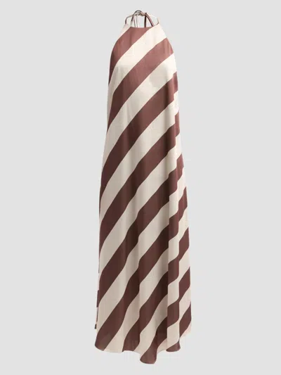 Ser.o.ya Women's Marci Striped Open-back Midi Dress In Brown