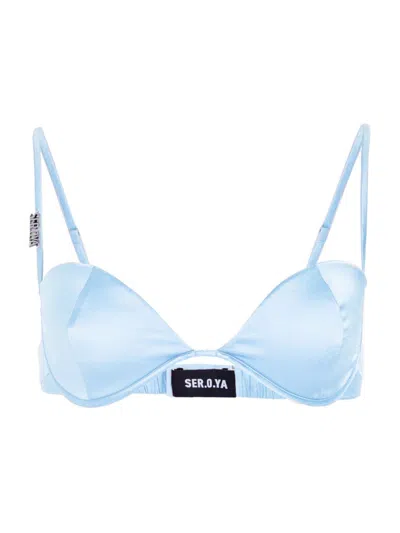 Ser.o.ya Women's Monet Silk Bra Top In Ice Blue