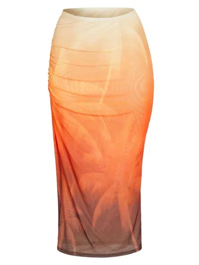 Ser.o.ya Women's Nia Mesh Midi Skirt In Sunset Palm
