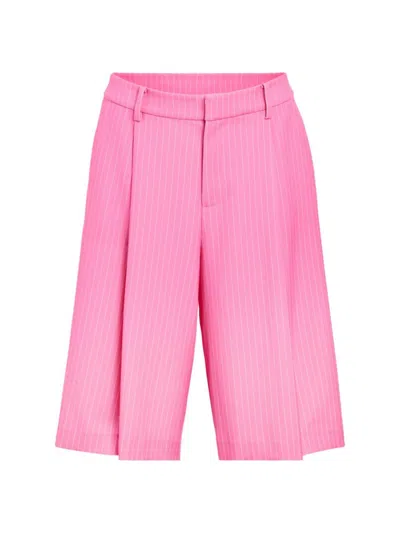 Ser.o.ya Women's Pearl Shorts In Pink Pinstripe