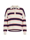 Ser.o.ya Taby Sweater Eggshell Stripe In White