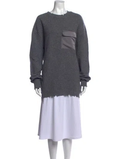 Pre-owned Ser.o.ya Wool Crew Neck Sweater In Gray