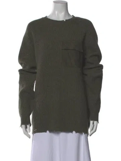 Pre-owned Ser.o.ya Wool Crew Neck Sweater In Green