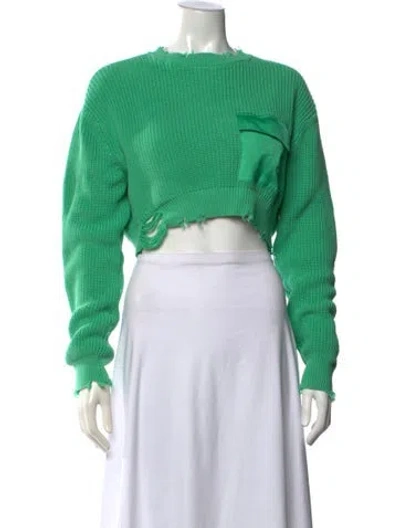 Pre-owned Ser.o.ya Wool Crew Neck Sweater In Green