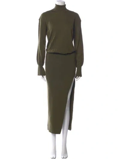 Pre-owned Ser.o.ya Wool Long Dress In Green