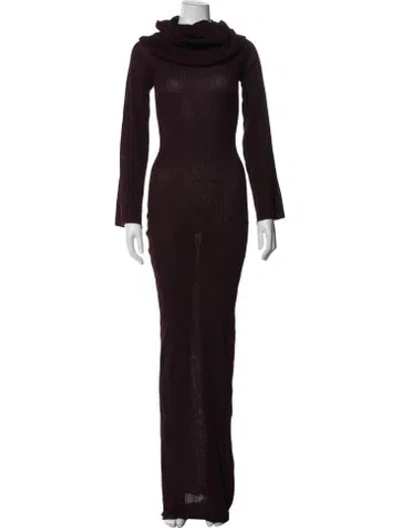 Pre-owned Ser.o.ya Wool Long Dress In Purple