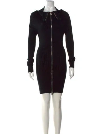 Pre-owned Ser.o.ya Wool Mini Dress In Black