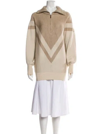 Pre-owned Ser.o.ya Wool Striped Sweater In Neutral
