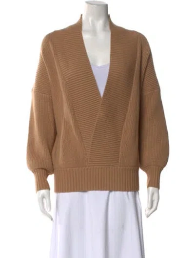Pre-owned Ser.o.ya Wool V-neck Sweater In Brown