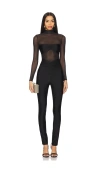 Ser.o.ya X Revolve Brietta Bandeau Mesh Catsuit In Black