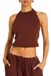 Ser.o.ya Yen Halter Top In Coconut In Burgundy