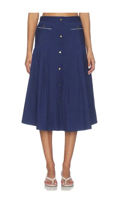Ser.o.ya Yumi Poplin Skirt In Blue