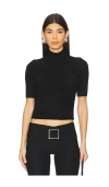 Ser.o.ya Yuna Fuzzy Knit Top In Black