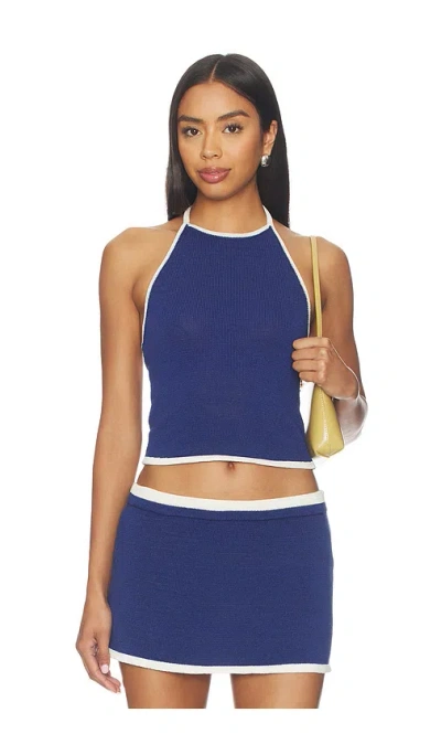 Ser.o.ya Zava Knit Top In Blue