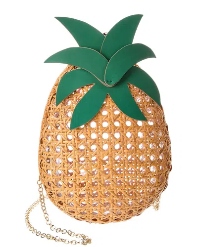 Serpui Ananas Clutch In Brown