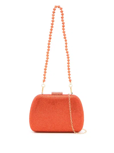 Serpui Ang Crystal-embellished Clutch Bag In Orange