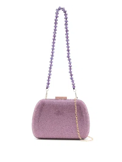 Serpui Ang Crystal-embellished Clutch Bag In Purple
