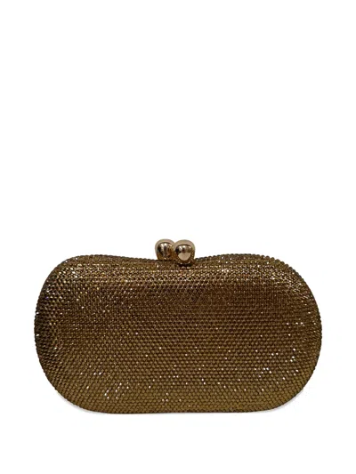 Serpui Bean Clutch Bag In Gold