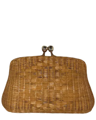 Serpui Blair Rhombus Clutch In Brown