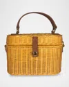 Serpui Catia Basket Top-handle Bag In Lt Honey