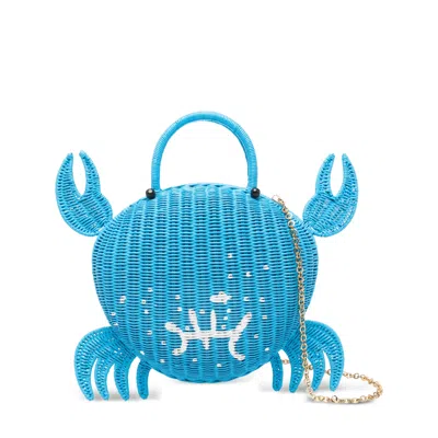 Serpui Crab Top-handle Clutch Bag In Blue