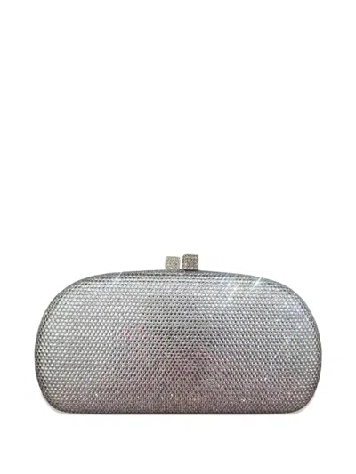 Serpui Crystal Anne Clutch Bag In Silver