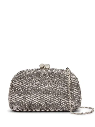 Serpui Crystal-embellished Clutch Bag In Metallic