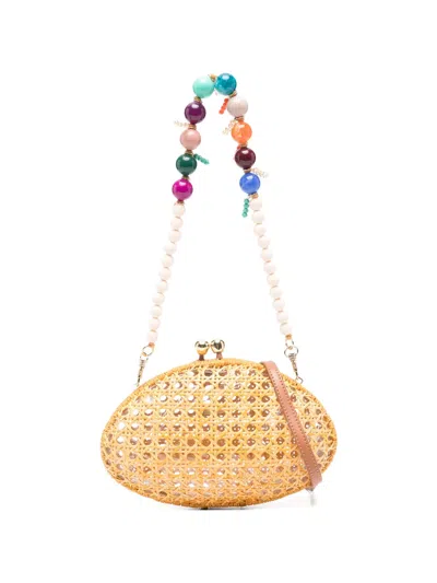 Serpui Elise Om Clutch Bag In Neutral