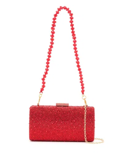 Serpui Ellen Siam Clutch Mit Kristallen In Rot