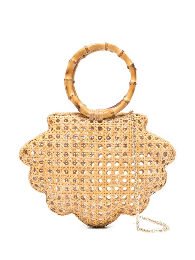 Serpui Ethan Shell Scalloped Tote Bag In Gold