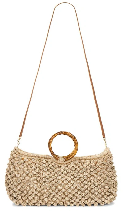 Serpui Lena Pompom Straw Bag In 素色