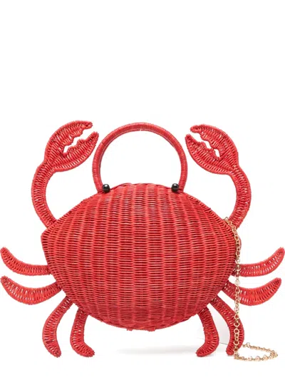 Serpui Matteo Crab Tote Bag In Red