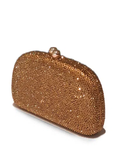 Serpui Mia Crystal-embellished Cross Body Bag In Brown