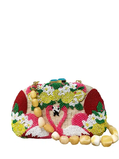 Serpui Mia Flamingo Clutch In Neutrals
