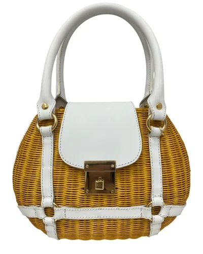 Serpui Morgan Top Handle Bag In Beige