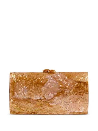 Serpui Mother-of-pearl Farah Brownlip Clutch Bag