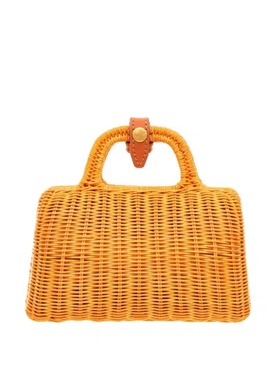Serpui Panto Wicker Mini Bag In Neutrals