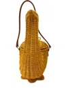 Serpui Swan Wicker Bag In Brown