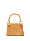 Serpui Paola Woven Shoulder Bag In Brown